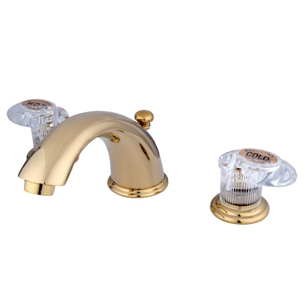 Widespread Bathroom Faucet, Polished Brass